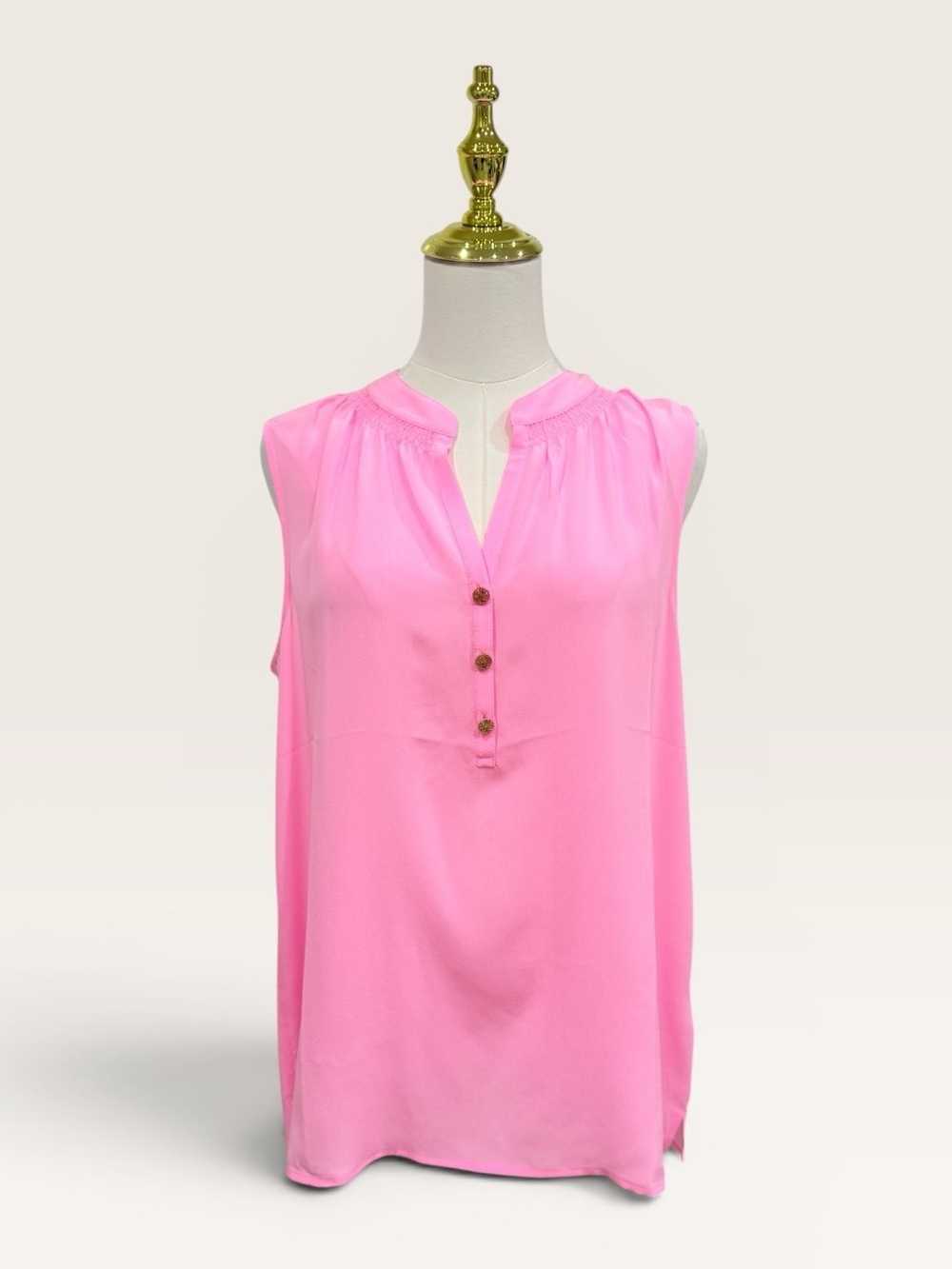 Lilly Pulitzer Elsa Sleeveless 100% Silk Top Rousseau Pink NWT $158